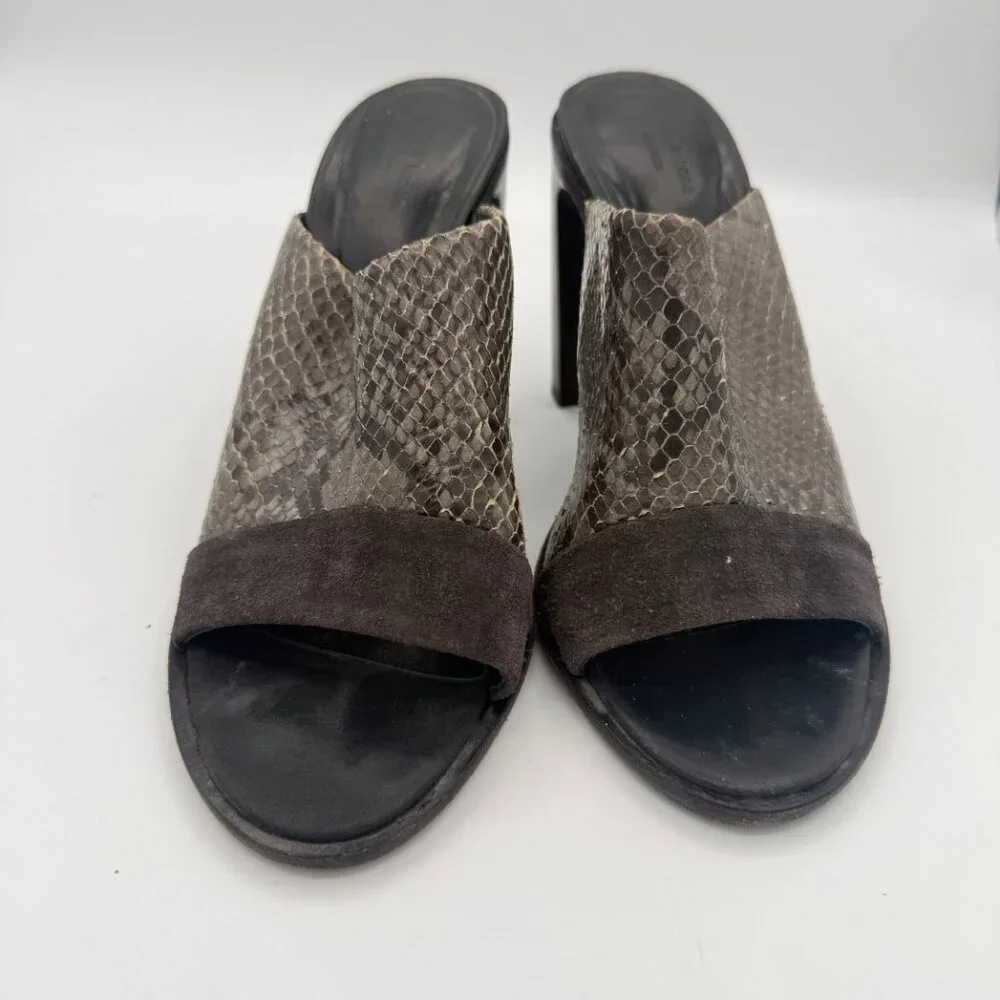 Rag & Bone Tristan Python Embossed Leather Mule Sandal 37 - Picture 9 of 9